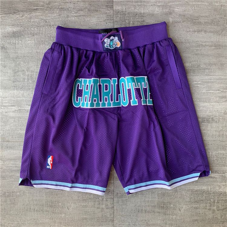 Men NBA 2021 Charlotte Hornets Purple Shorts->charlotte hornets->NBA Jersey